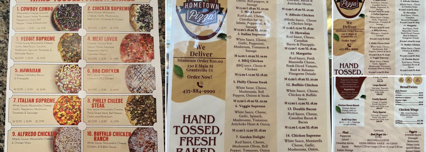 Hometown Pizza Menu