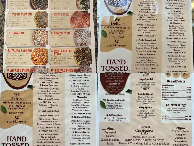 Hometown Pizza Menu