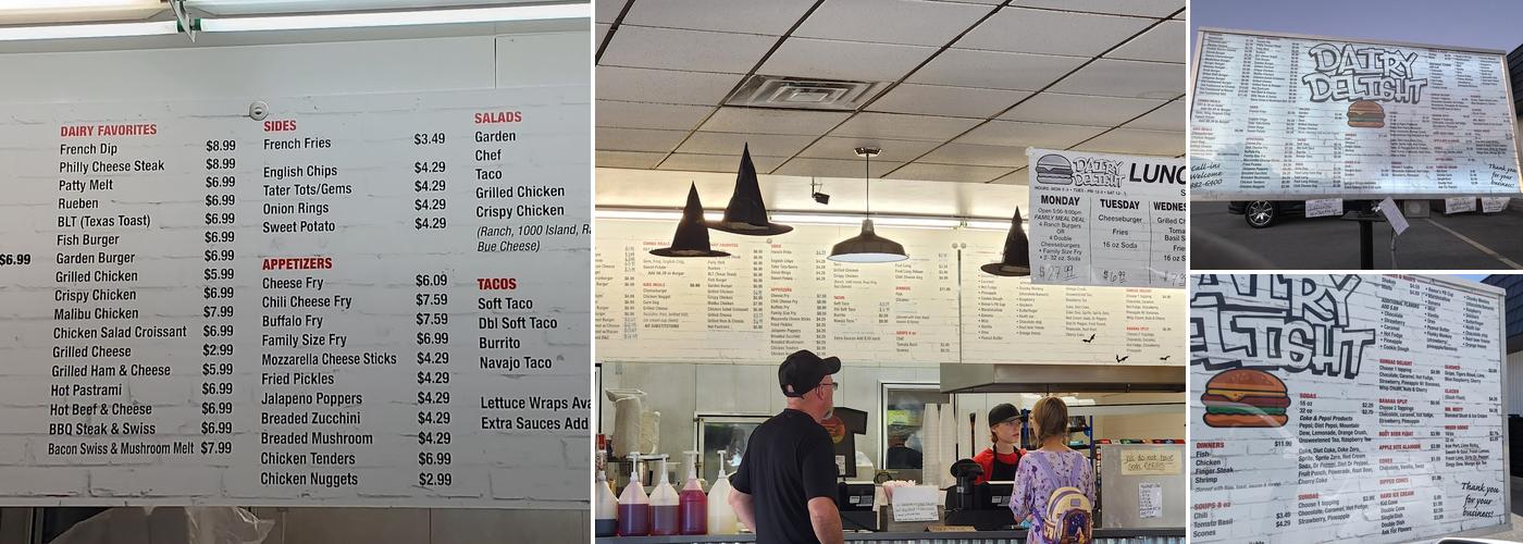 Dairy Delight Menu
