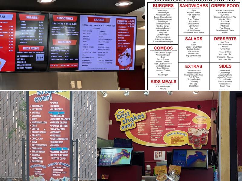 American Burgers Menu