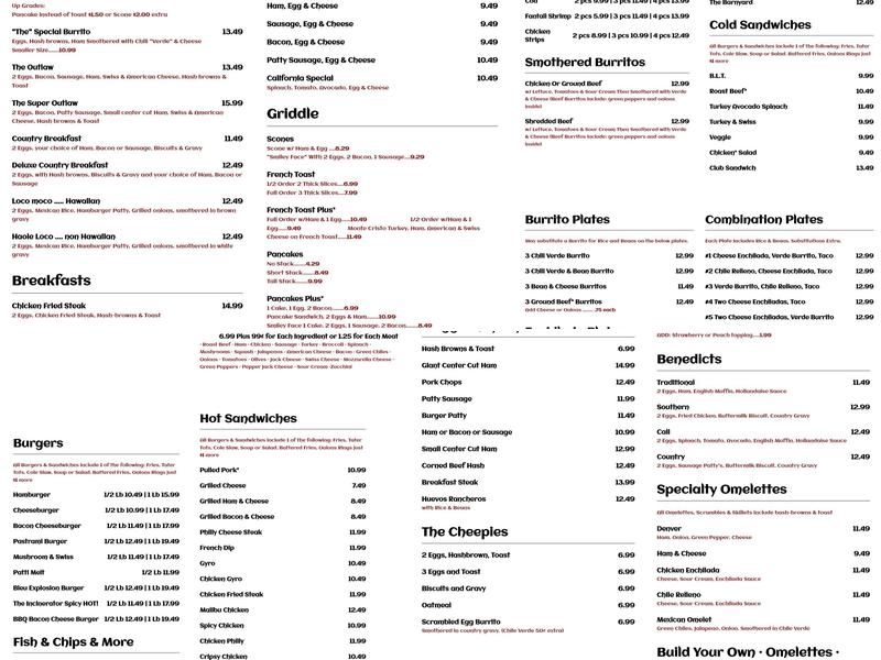 Virgs Menu