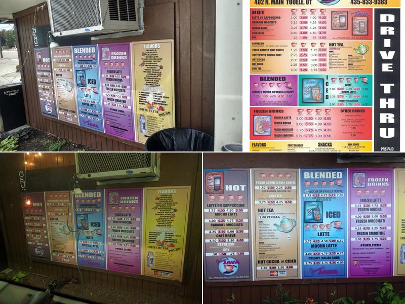 Janna's Java Menu