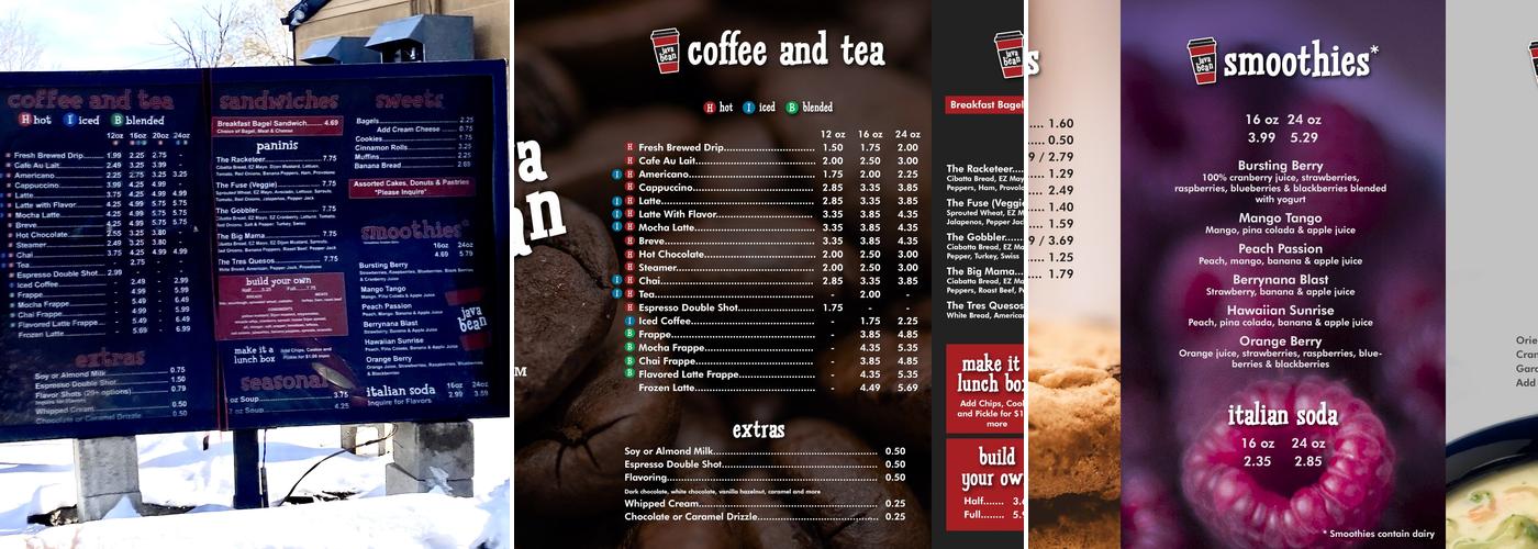 Java Bean Menu