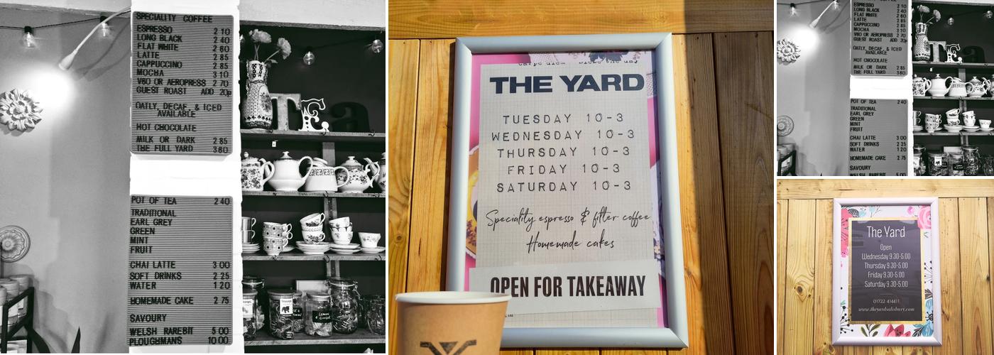 The Yard Menu