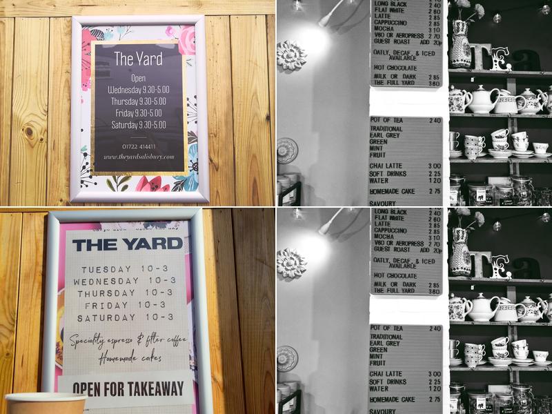 The Yard Menu