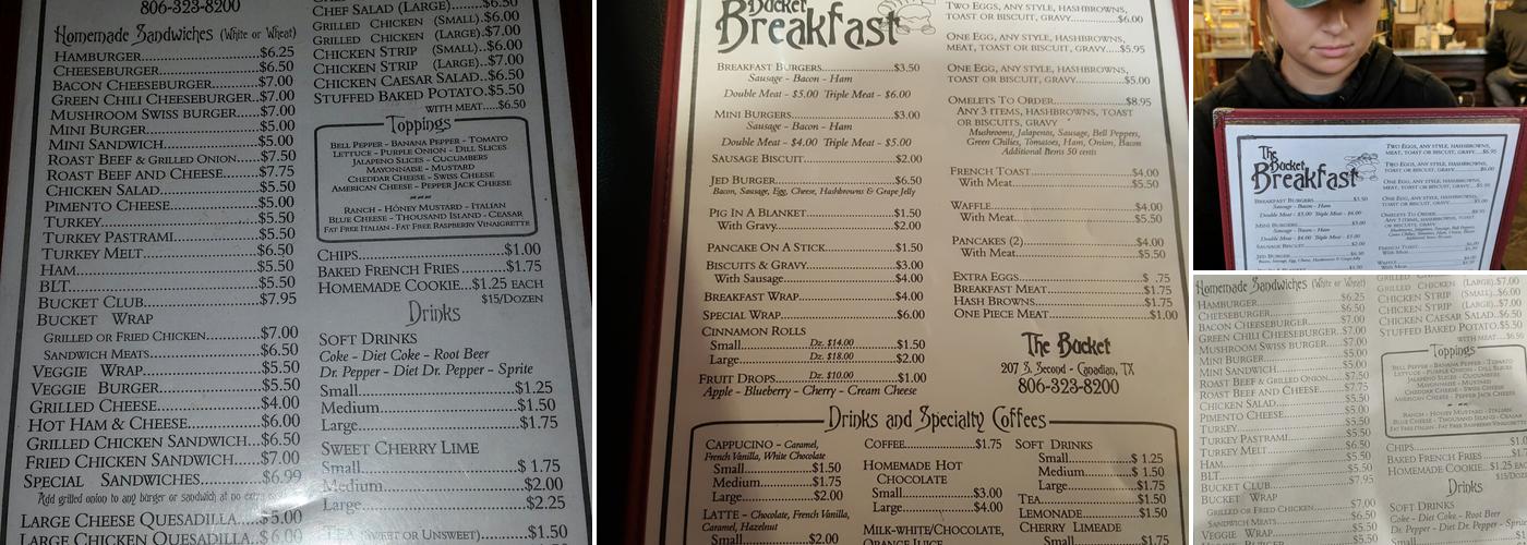 The Bucket Menu
