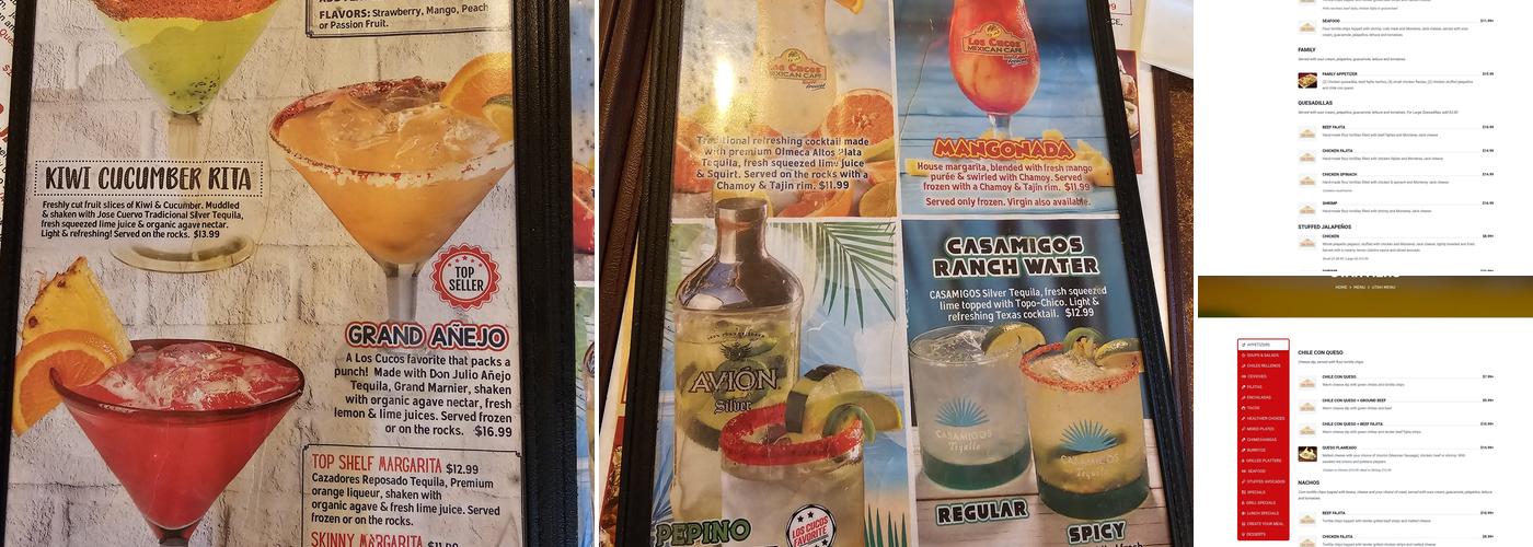 Los Cucos Mexican Cafe Menu