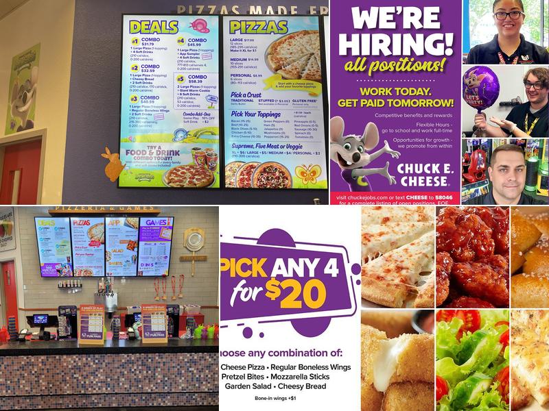 Chuck E. Cheese Menu