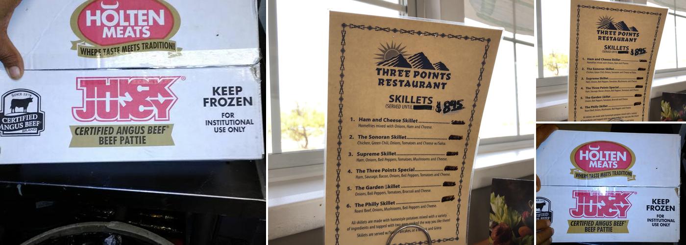 3 - Pts Restaurant Menu