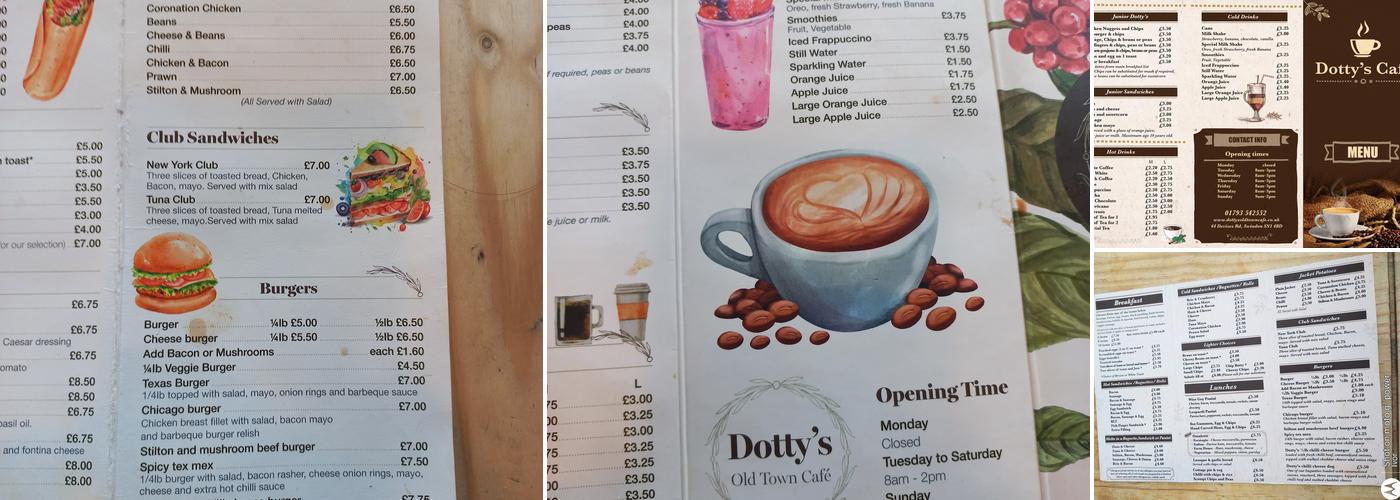 Dotty's Menu