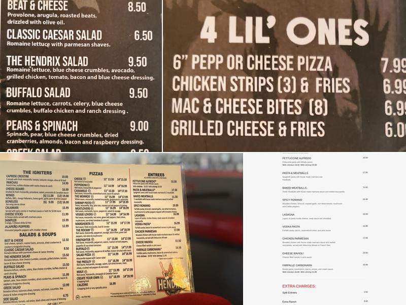 Hendrix Menu