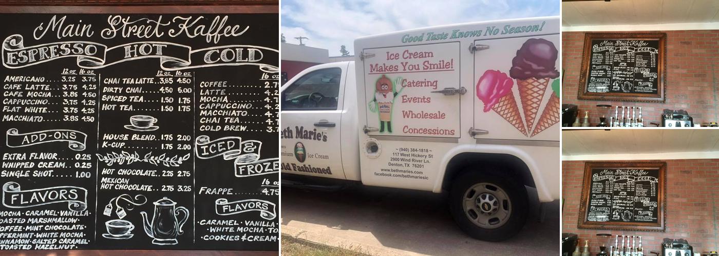 Main Street Kaffee Menu