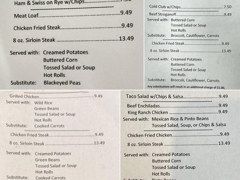 Rohmer's Restaurant Menu