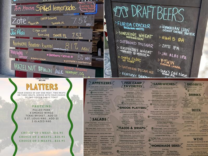Snook Haven Menu