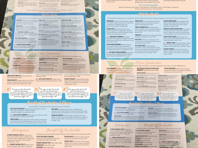 Peach's Restaurant - Venice Menu