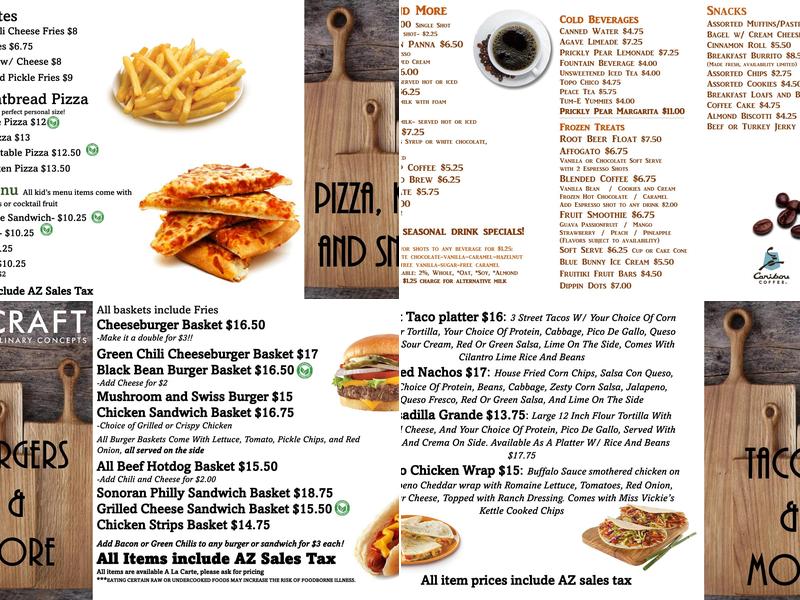 Ocotillo Cafe Menu