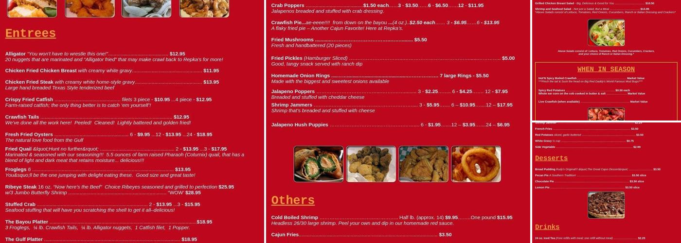 Repka's Grocery Menu