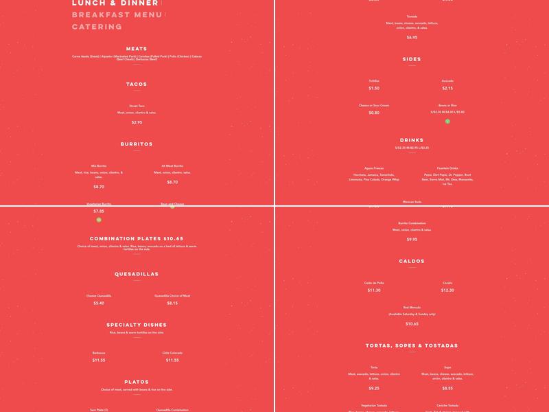 Taquería Juanitos Menu