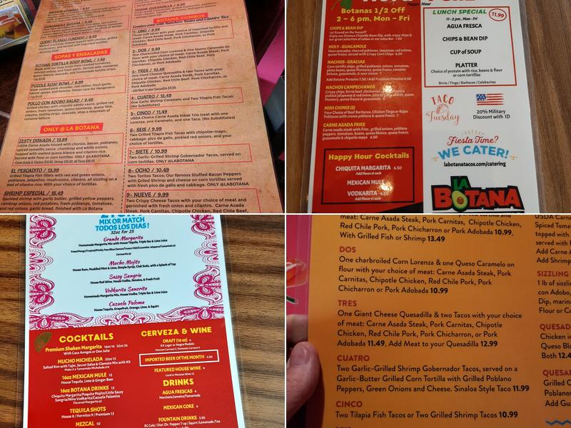 La Botana Menu