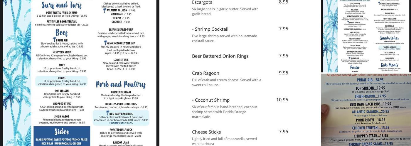Waterfrontoo Menu