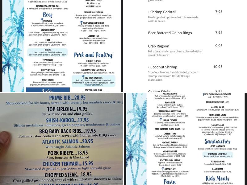 Waterfrontoo Menu