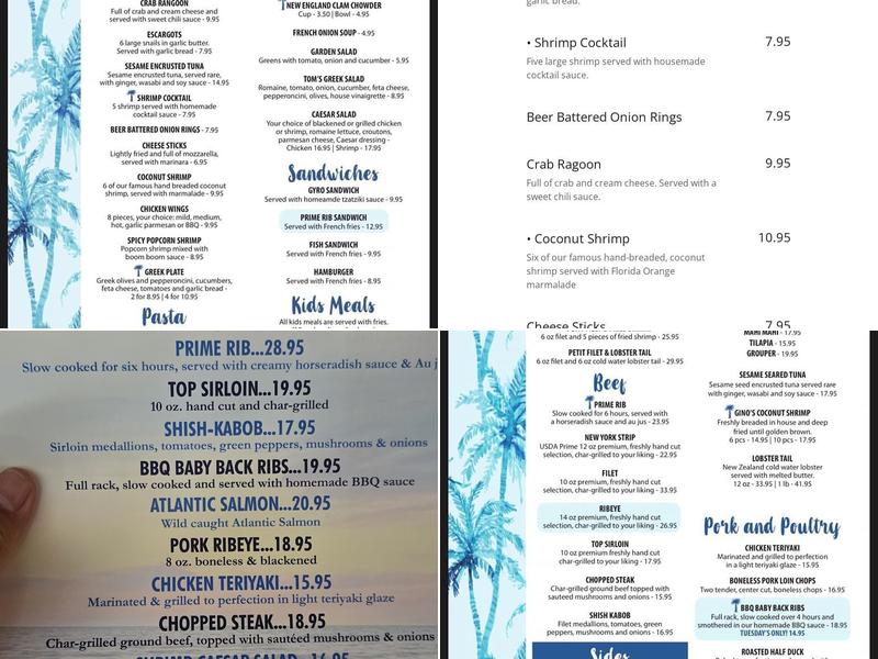 Waterfrontoo Menu