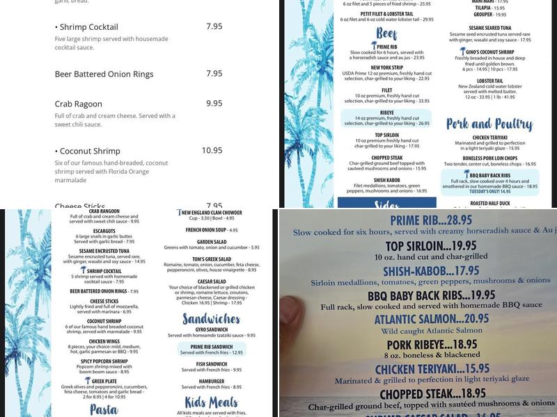 Waterfrontoo Menu