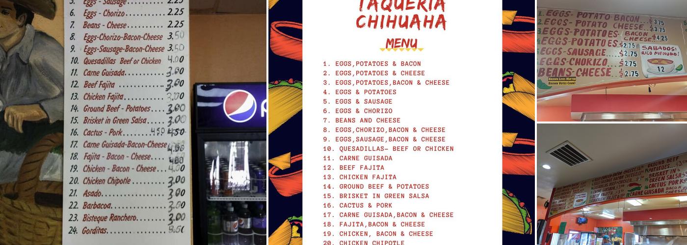 Taqueria Chihuahua Menu