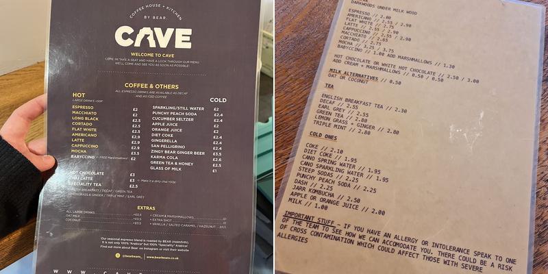 CAVE Menu