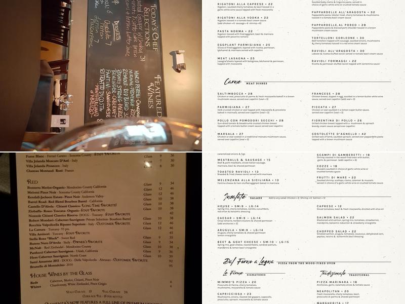 Clemenza's at Uptown Menu