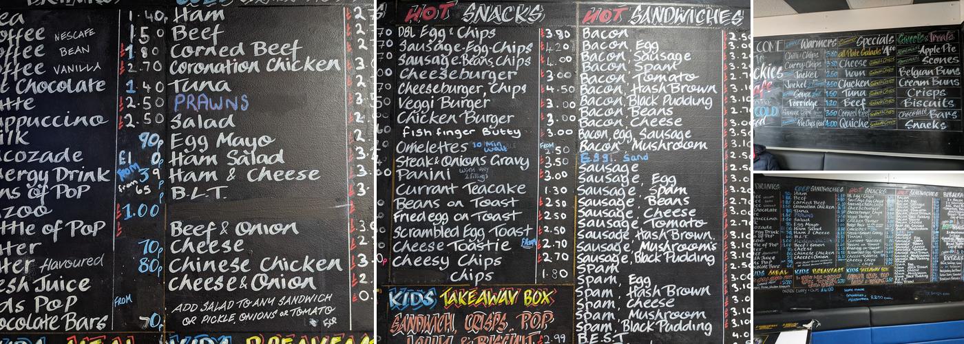 Jackie’s Cafè Menu