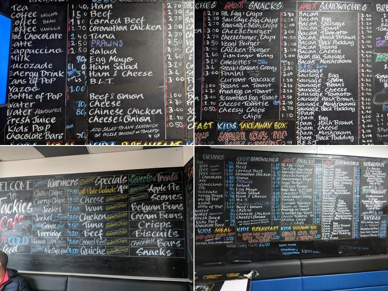 Jackie’s Cafè Menu