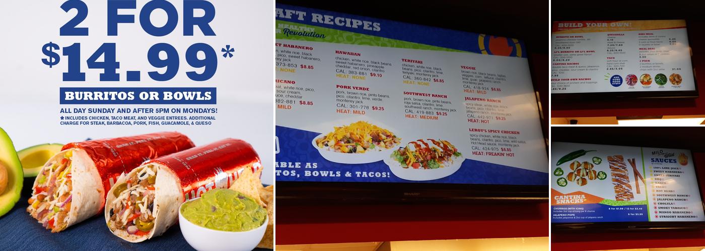 Hot Head Burritos Menu