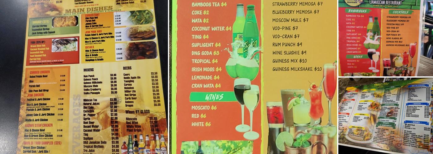 Bamboo's Jamaican Restaurant Menu