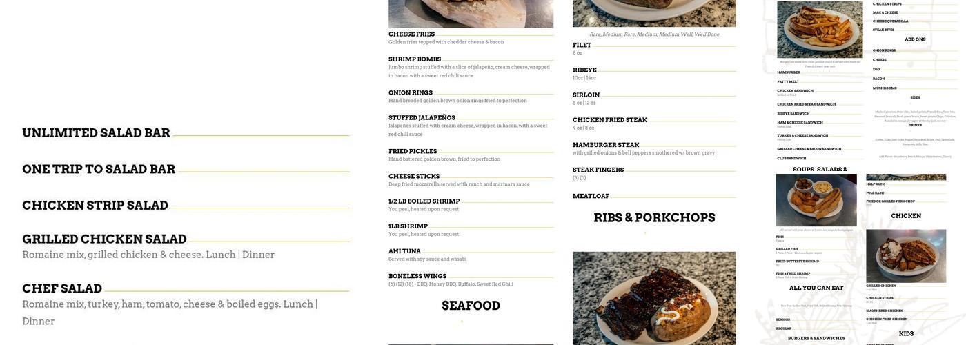 Corner Grub House Menu