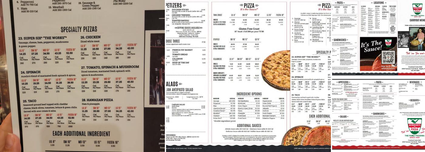 Aurelio's Pizza of Naples Menu