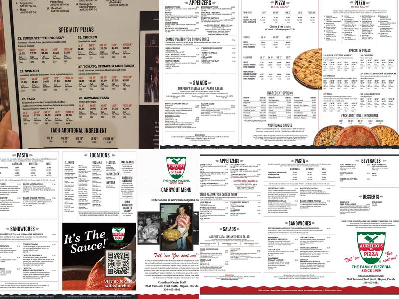 Aurelio's Pizza of Naples Menu