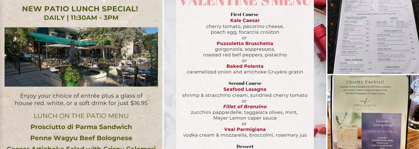 Barbatella Menu