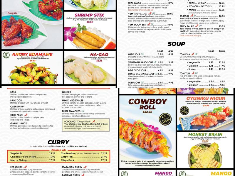 Thai Thai II Menu