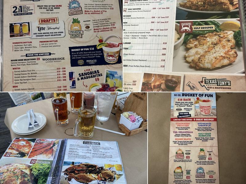 Pinchers Menu