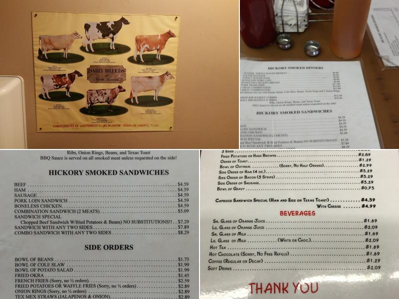 Hodie's Bar-B-Q Menu