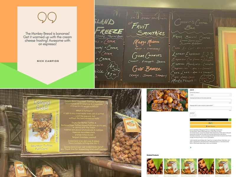 MonKeyBuntz Monkey Bread Factory Menu