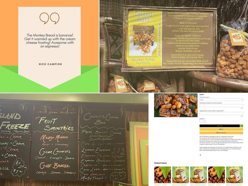 MonKeyBuntz Monkey Bread Factory Menu