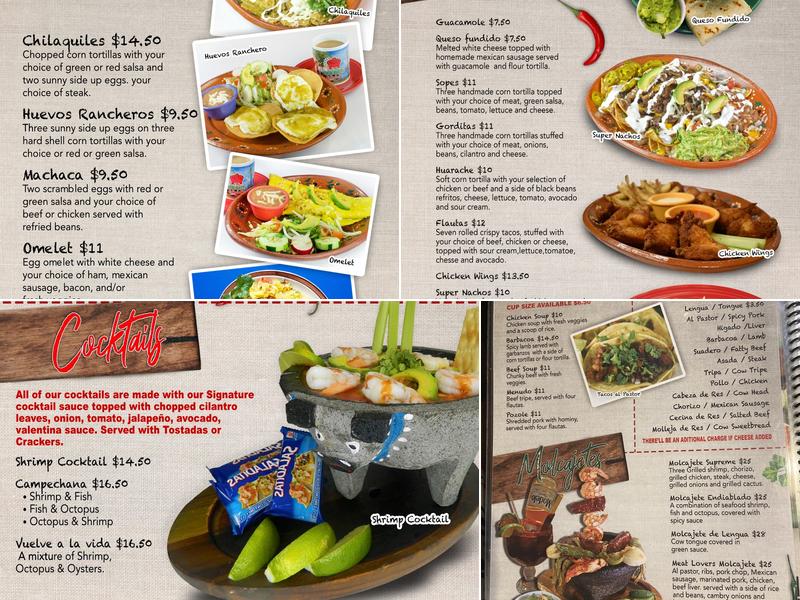 Los Molcajetes Menu