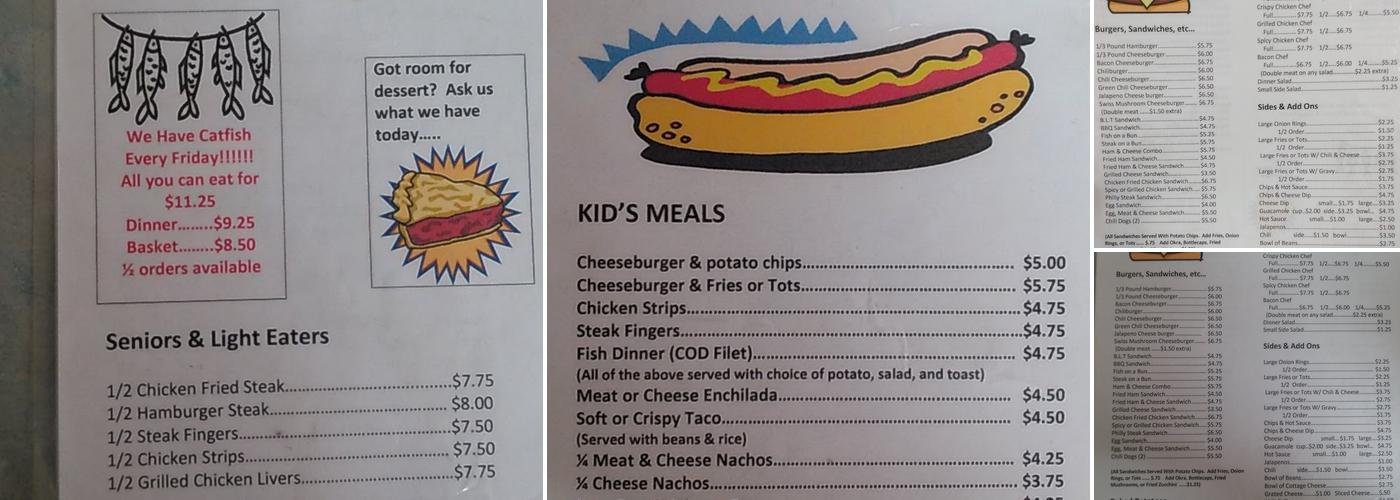 Chris's Kitchen Menu