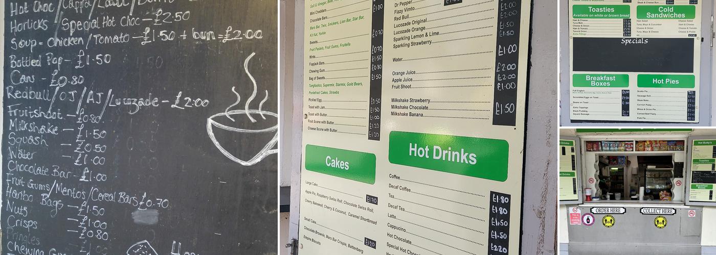 Sedbury Layby Transport Cafe Menu