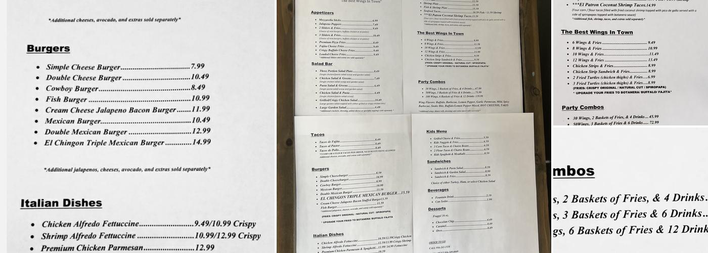 Simple Cafe Menu