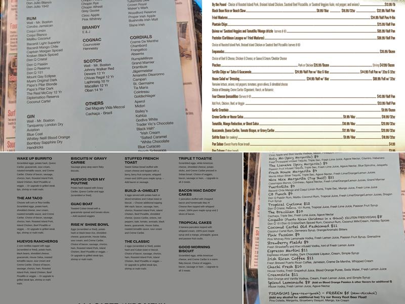 The Tiny Turtle Menu