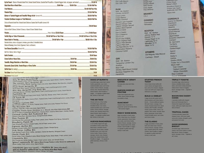 The Tiny Turtle Menu