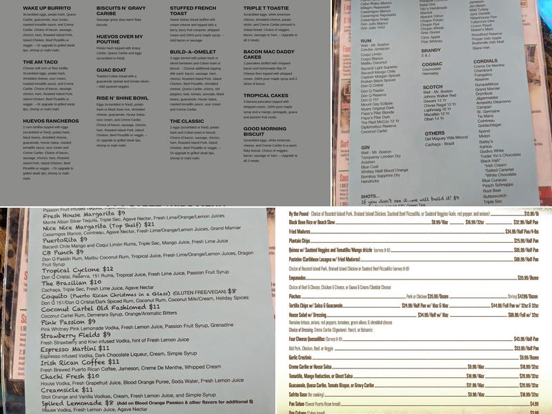 The Tiny Turtle Menu